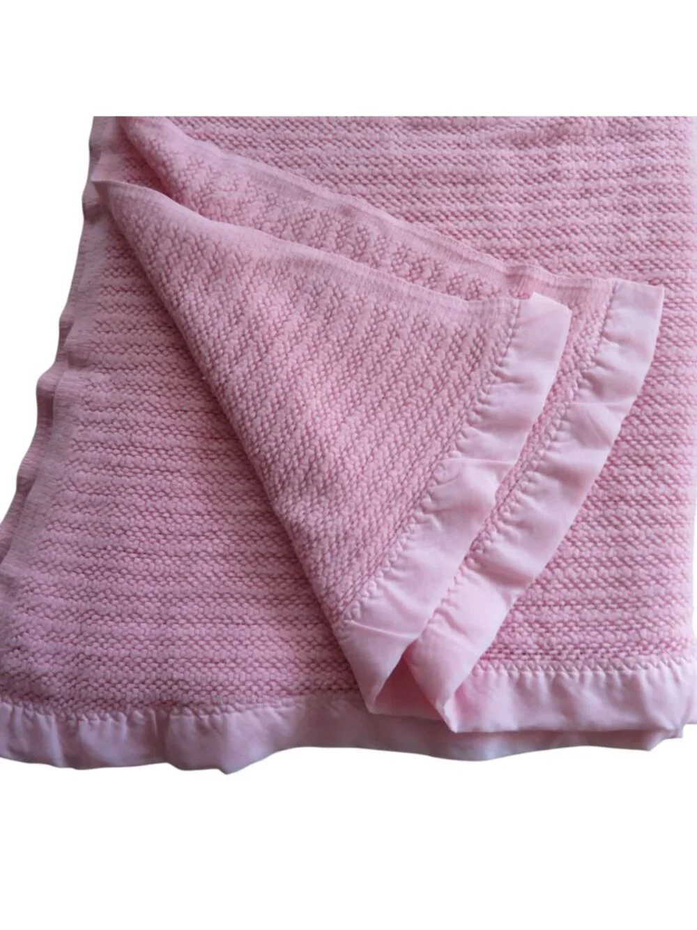 Vintage JCPenney Pink Acrylic Blanket 84